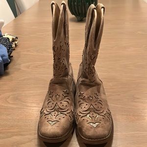 Roper Womens glittery cowgirl boots size 5